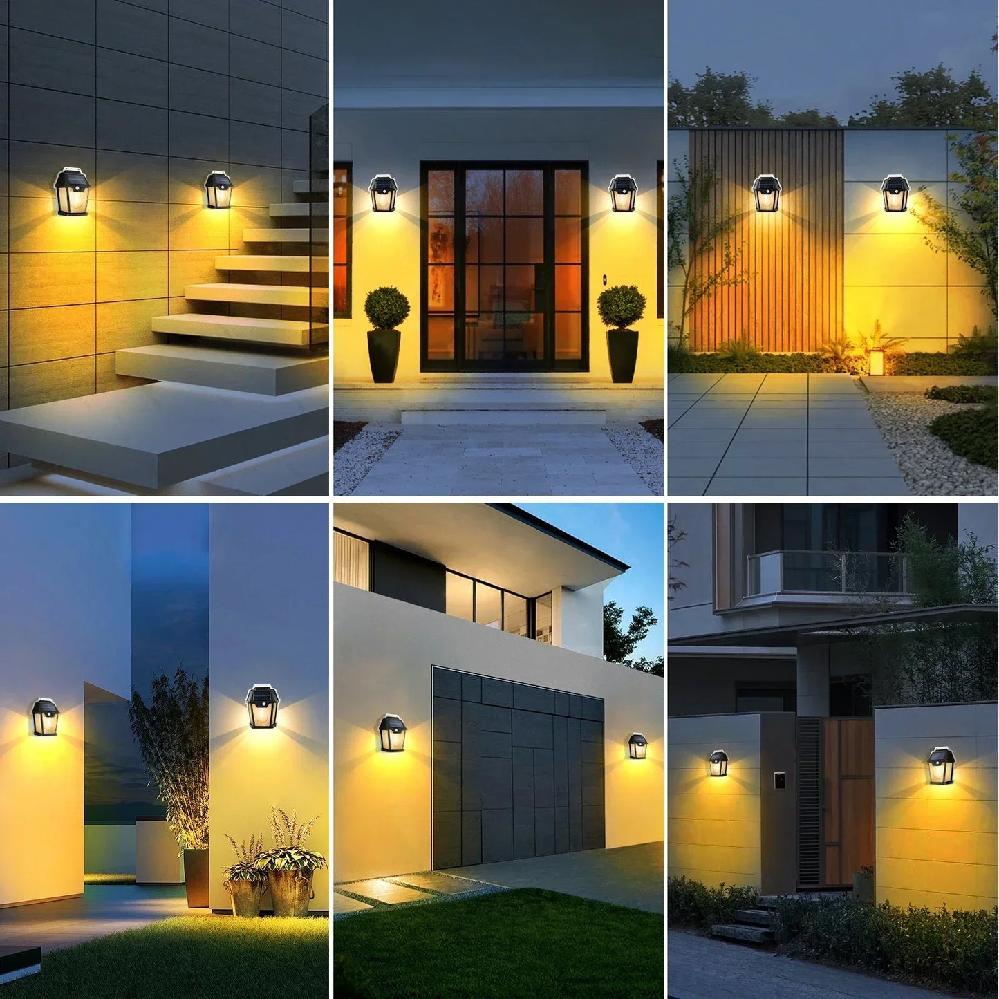 Applique murale solaire élégante illuminant les murs extérieurs.