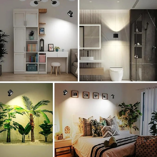 Applique murale LED chambre, lampes modernes éclairant divers espaces intérieurs avec design rotatif