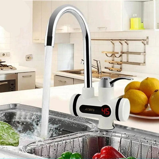 Chauffe-eau INSTANTANE pour cuisine SAENGQ avec robinet élégant et affichage numérique, idéal pour un confort quotidien.