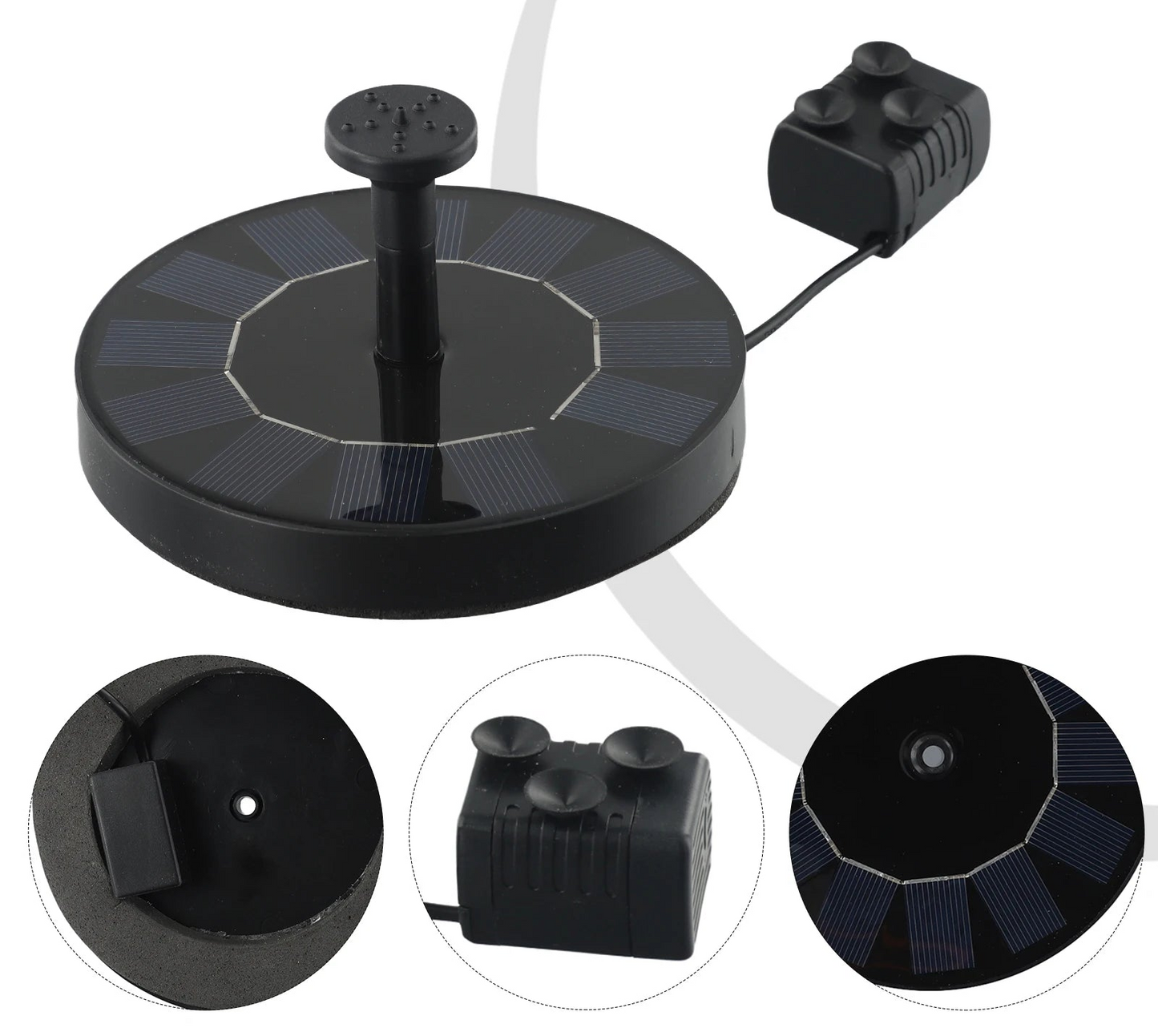 Fontaine Solaire Flottante LED pour Jardin FONTALED