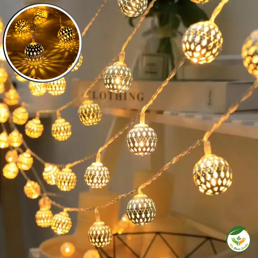 Guirlande LED pour terrasse avec lumieres multicolores