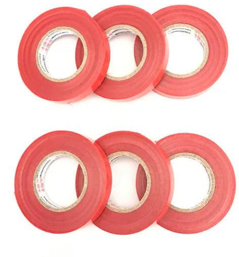 Six rouleaux de ruban rouge pour attacher la tomate jardin, parfait pour soutenir vos plantes et améliorer leur croissance.