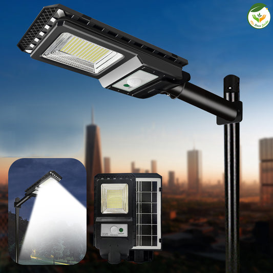 Lampadaire LED solaire ultra lumineux avec capteur de mouvement, idéal pour l'éclairage extérieur et la sécurité