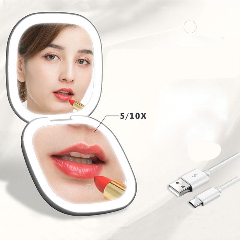 Miroir LED Compact a Double Face pour Maquillage Pratique