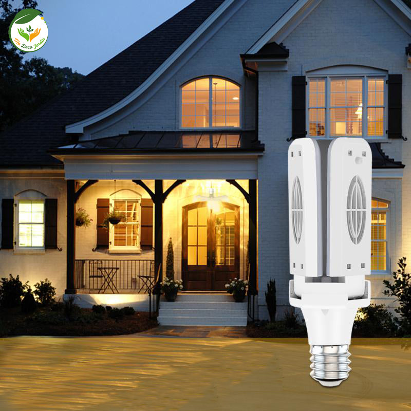 Plafonnier LED pliable élégant et moderne, parfait pour améliorer l'éclairage extérieur et créer une ambiance chaleureuse