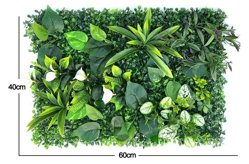 Plante artificielle murale verte 60x40cm, paysage, maison, jardin, Jungle, fausses plantes