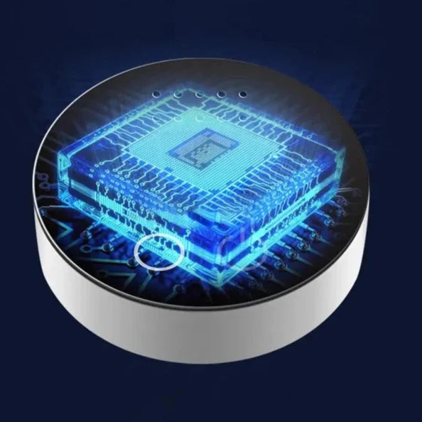 Purificateur d'air intelligent avec design moderne et technologie de filtration avancée pour un environnement sain.