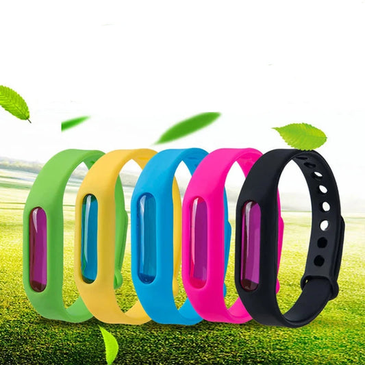 Bracelets anti moustiques en silicone de différentes couleurs, parfaits pour une protection décorative contre les insectes