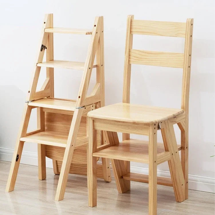 Chaise pliante en bois avec un design élégant et moderne, idéal pour un usage intérieur et extérieur