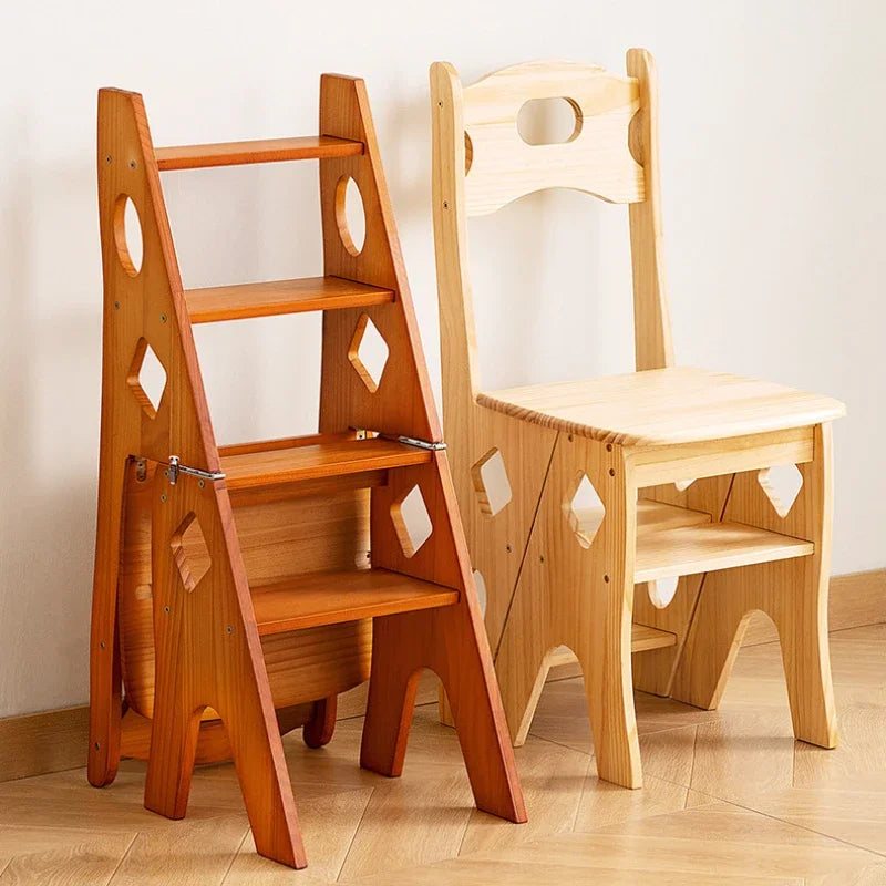 Chaise pliante en bois élégante avec finition naturelle, parfaite pour ajouter du style à votre intérieur