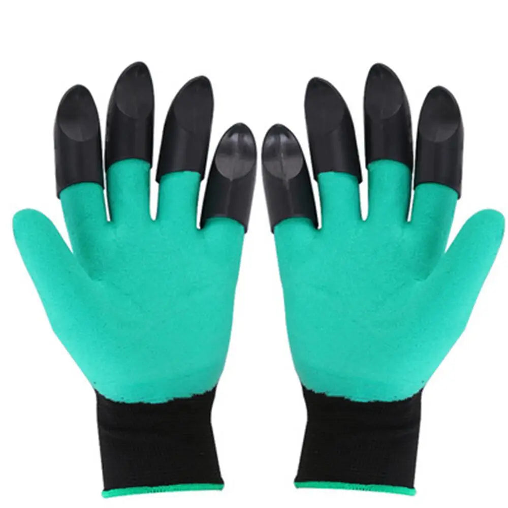 Gants de jardinage en latex avec bouts de doigts en plastique noir pour une protection optimale lors du jardinage