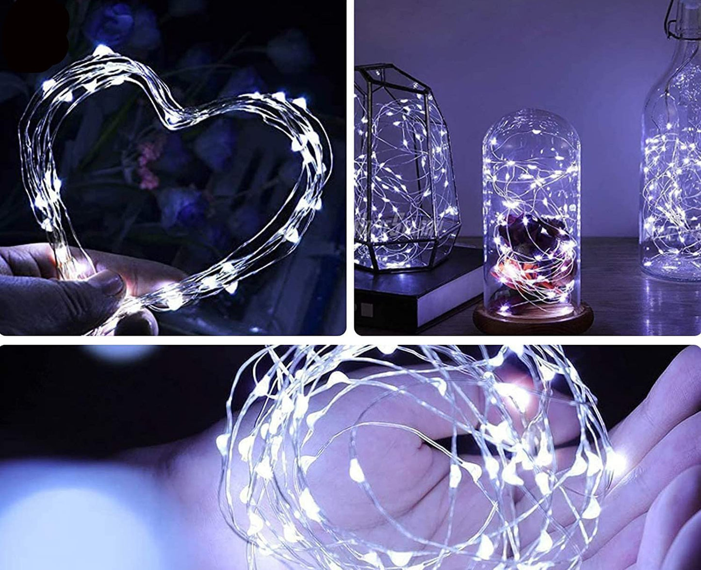 Guirlande Lumineuse en Fil de Cuivre Lumineux LED