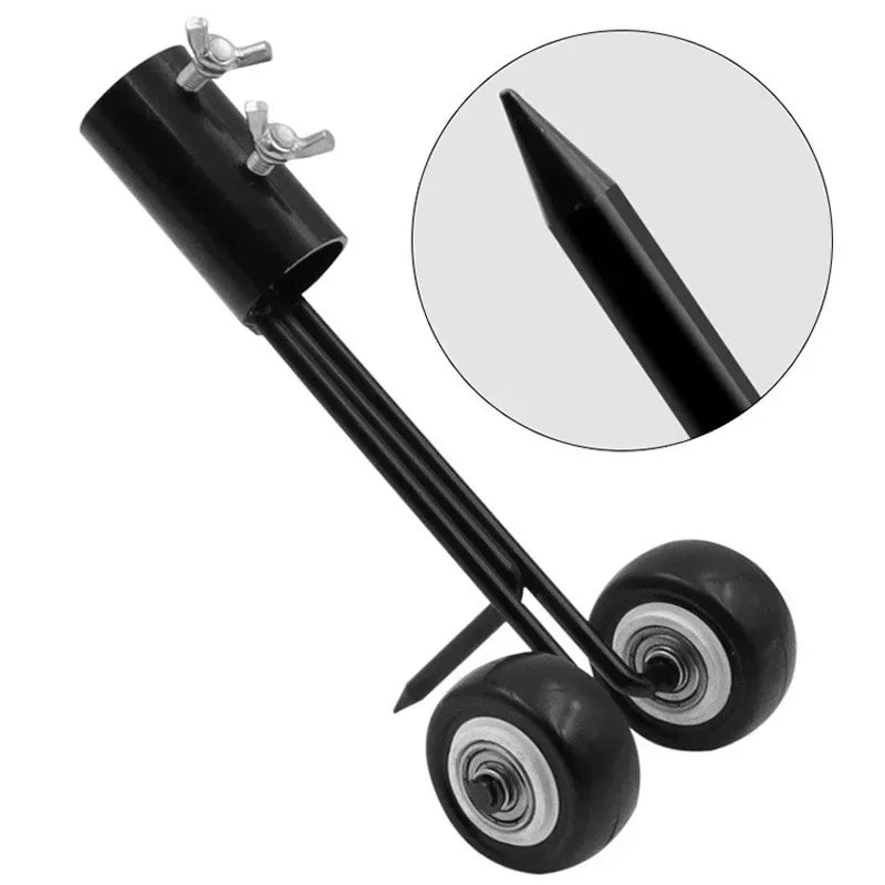 Outil de désherbage avec roues pour appliquer un désherbant naturel jardin dans votre espace extérieur