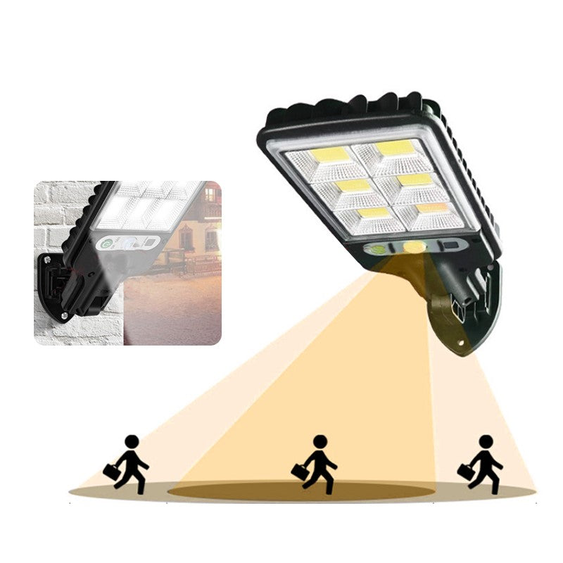 Lampadaire solaire LED avec télécommande, conçu pour un éclairage pratique et efficace à l'extérieur, idéal pour le jardin