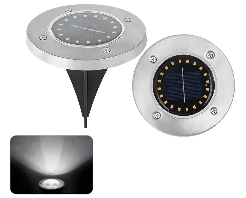 Lampes solaires jardin en acier inoxydable, parfaites pour éclairer vos espaces extérieurs la nuit.