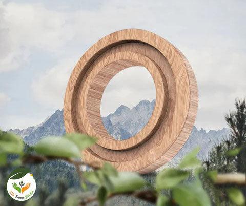 Purificateur d'air voiture solaire HELICOP™ avec design moderne en bois, idéal pour rafraîchir l'intérieur de votre véhicule