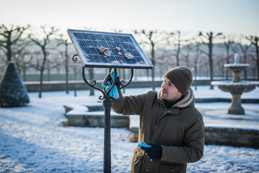 lampe solaire hiver jardin – autonomie préservée malgré la neige et le froid