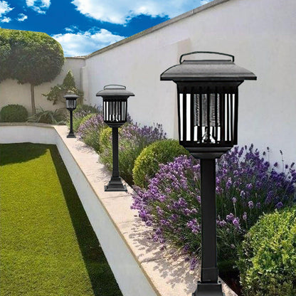 Lampe anti moustique JARDIN noire en extérieur avec lumière LED, parfaite pour éloigner les moustiques dans votre jardin