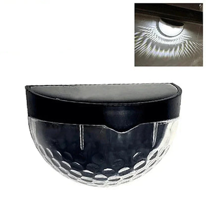 Applique murale solaire en forme semi-circulaire avec design en verre transparent et effet lumineux élégant