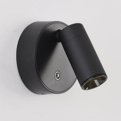 Applique murale tactile LED moderne en noir, idéale comme luminaire tactile pour chambre, ajoutant une touche élégante.