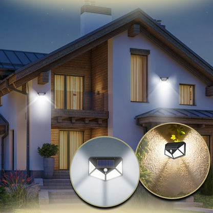 Applique murale LED solaire élégante, parfaite pour éclairer vos espaces extérieurs avec style et efficacité.