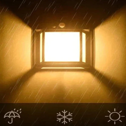 Applique murale solaire en tungstène avec un design moderne et un éclairage doux, idéale pour l'extérieur