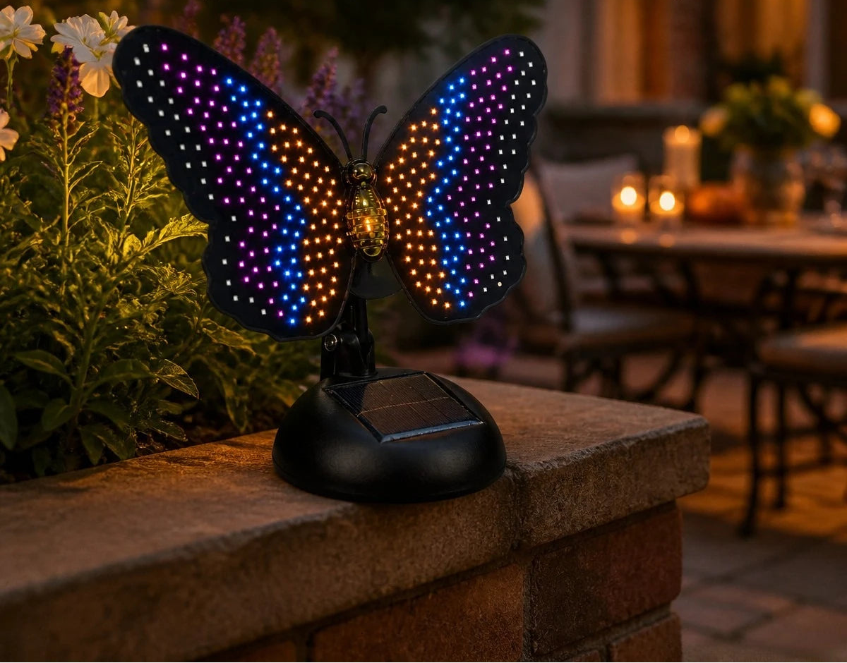 Applique Murale Solaire Lumineux Papillon jolie
