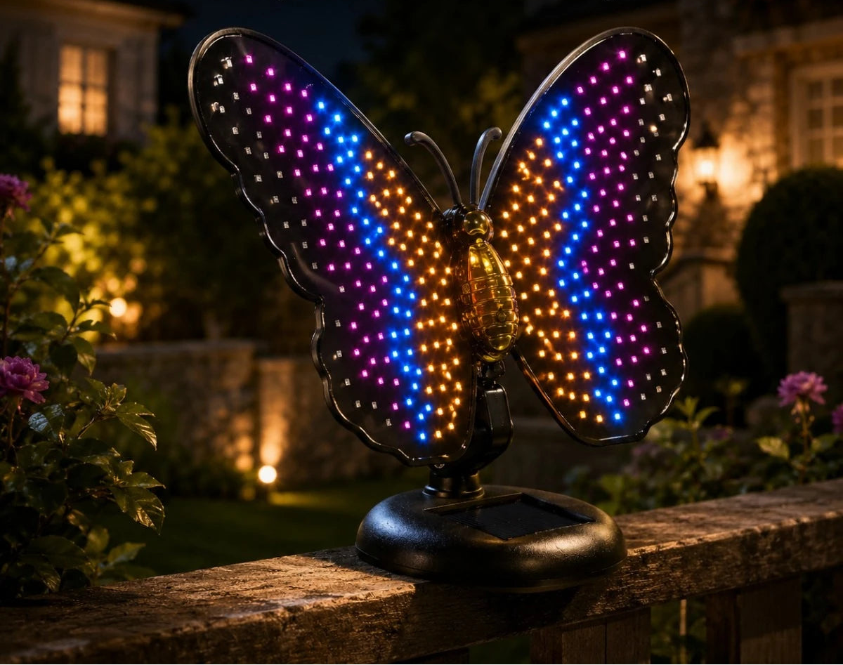 Applique Murale Solaire Papillon Lumineux 