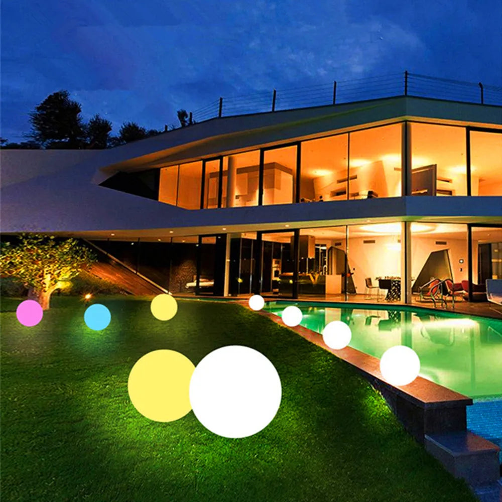 Boule lumineuse LED RGBW étanche 