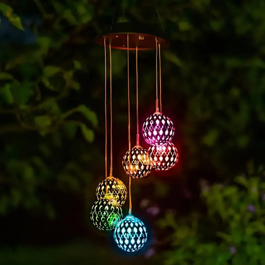 Eclairage exterieur jardin - carillon solaire LED decoratif