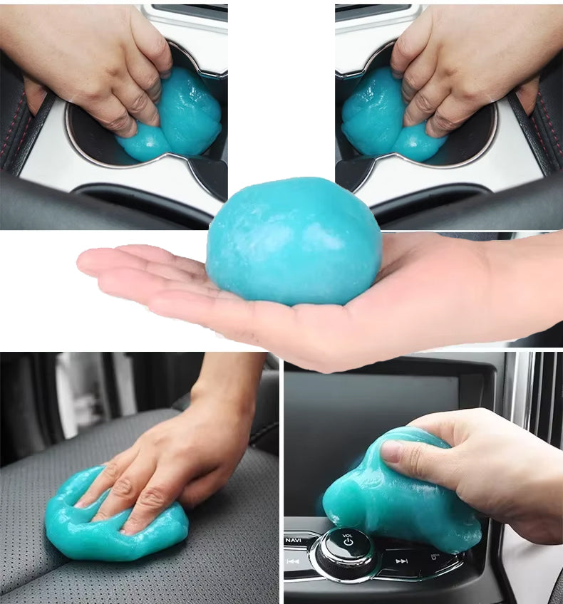 Gel nettoyant efficace en gel bleu utilisé pour nettoyer les surfaces intérieures de voiture et d'autres espaces étroits