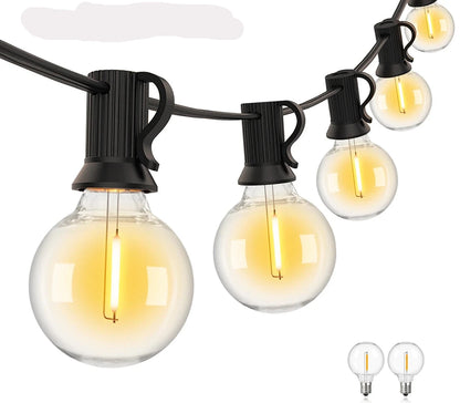 Guirlande lumineuse LED extérieure avec ampoules en verre pour créer une ambiance festive chaleureuse et accueillante