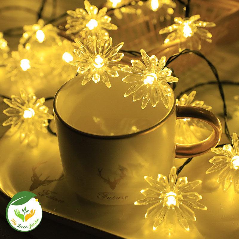 Guirlande lumineuse jardin LED avec étoiles brillantes, parfaite pour embellir votre espace extérieur