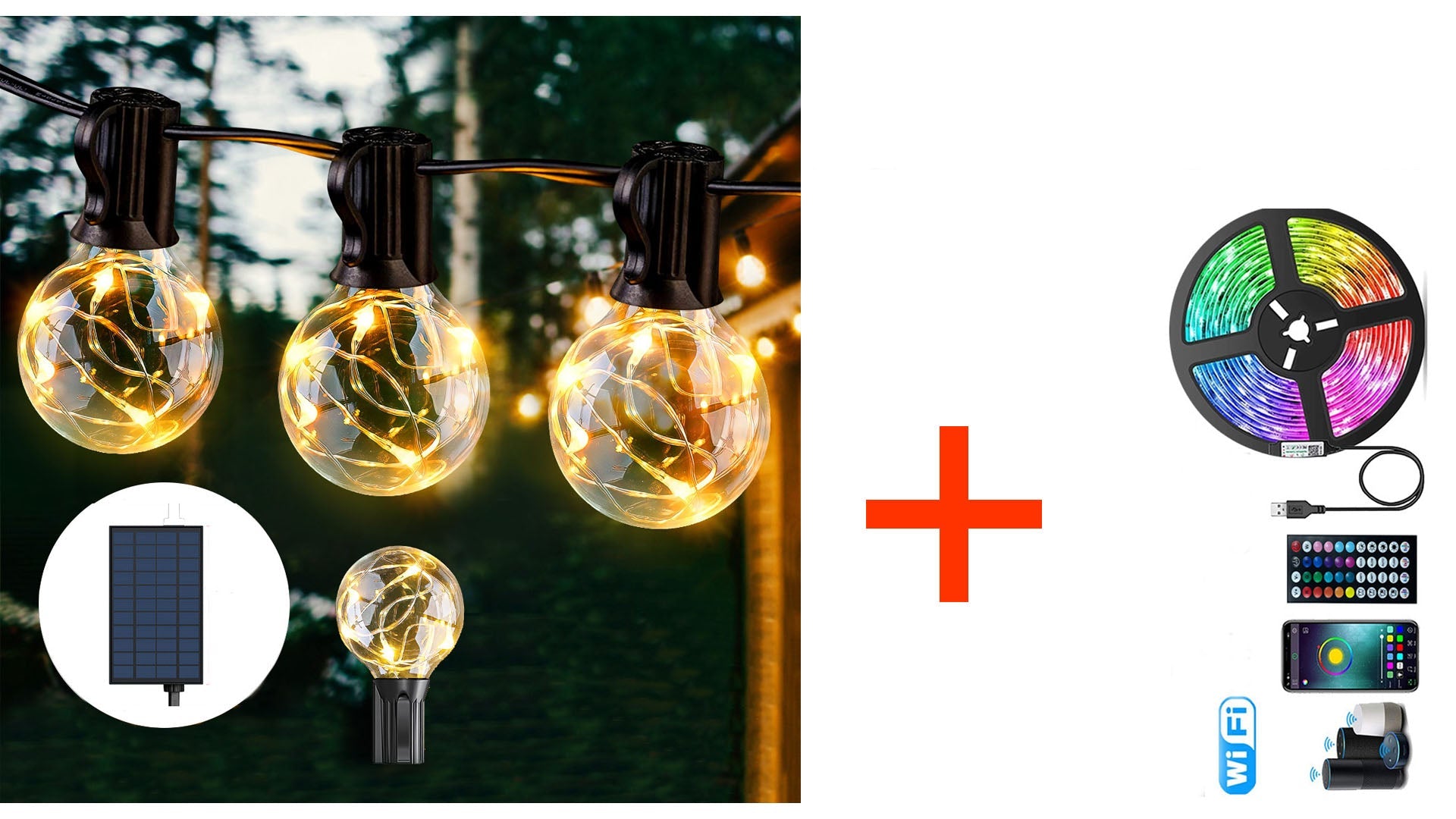 Guirlande Guinguette Solaire avec Chargement USB Ecologique