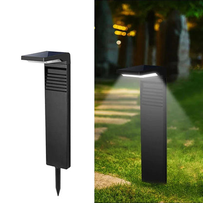 Lampe solaire jardin HiMISS™ noire avec éclairage LED, idéale pour illuminer les allées et jardins en toute simplicité