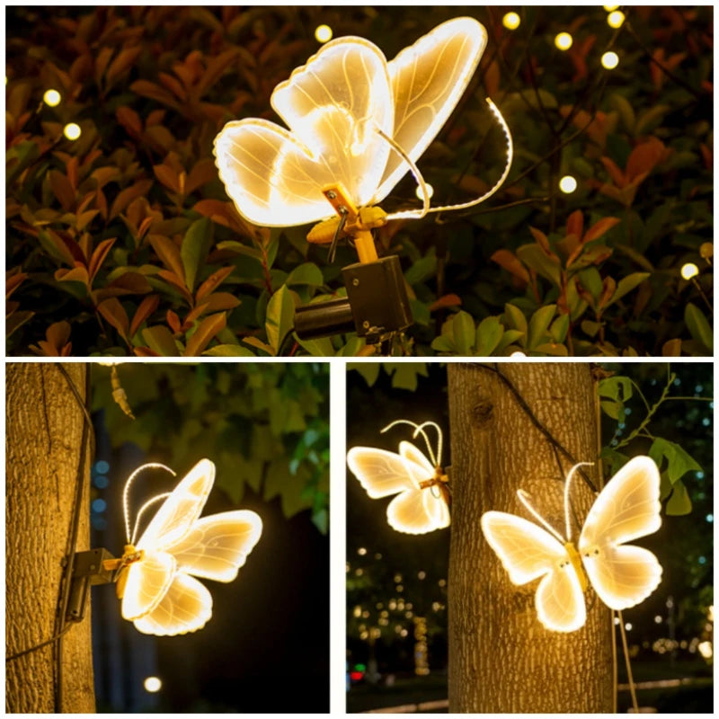 Lampe Papillon LED Decorative jaune