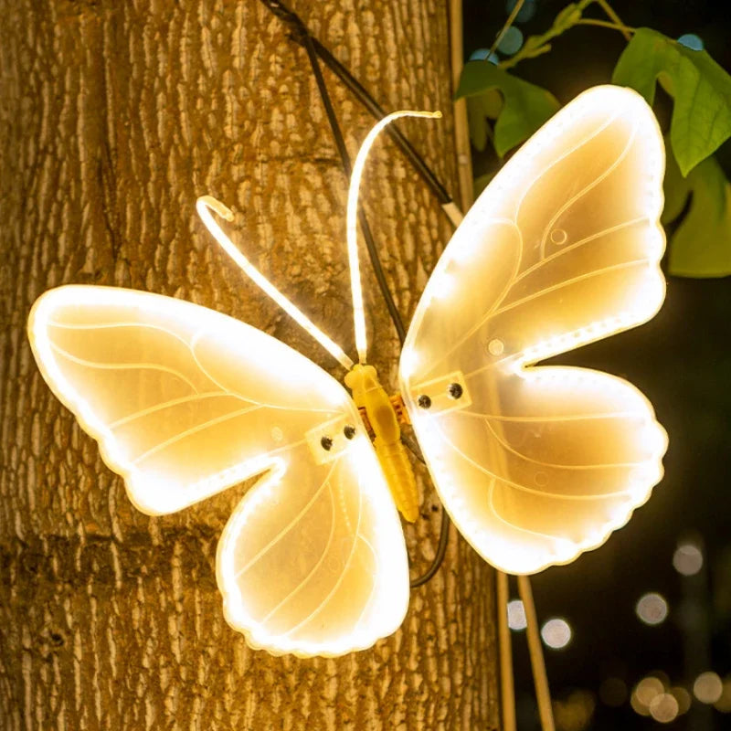 Lampe Papillon LED Decorative jaune