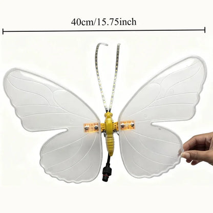 Lampe Papillon LED Decorative jaune mesure