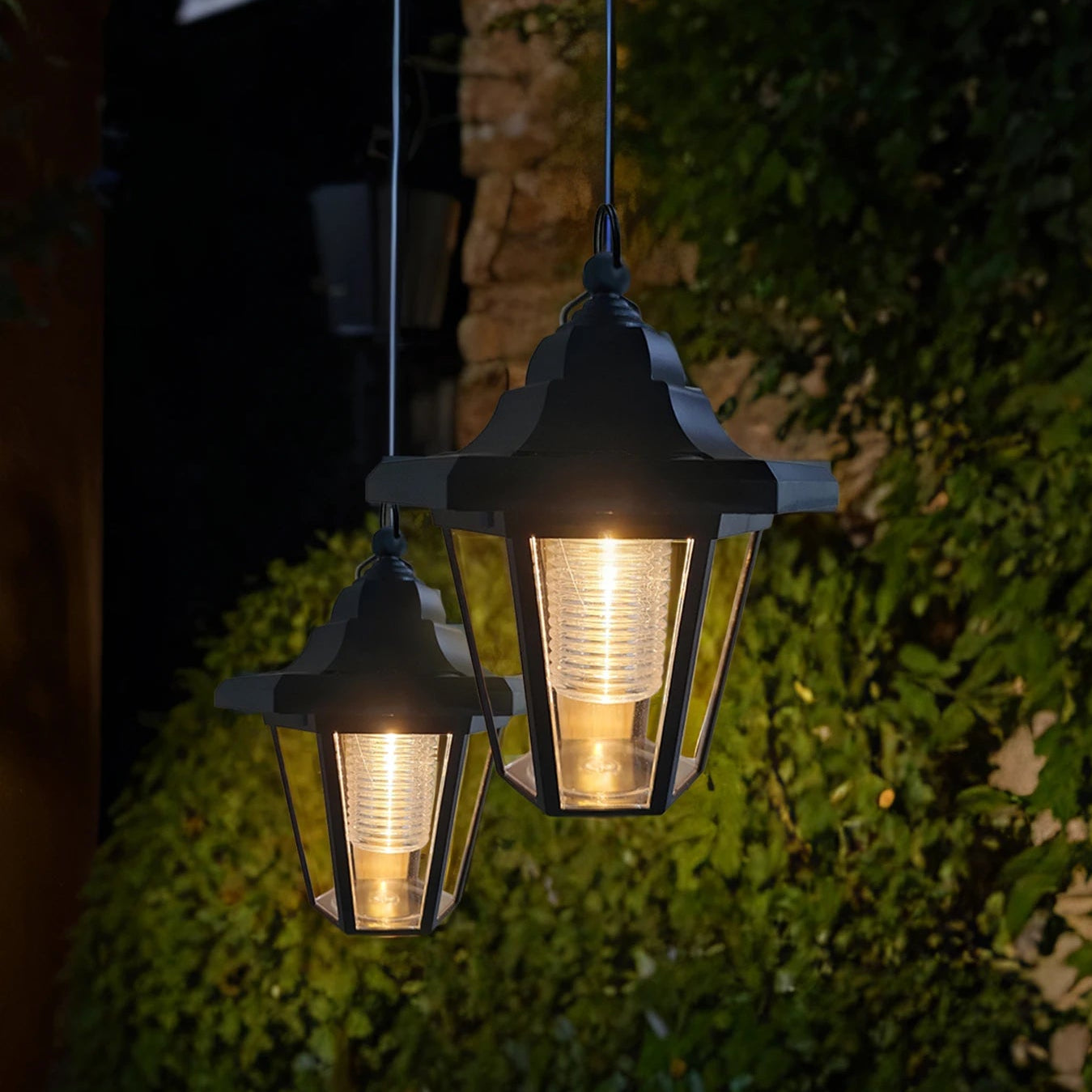 Eclairage exterieur Lampe Solaire Hexagonale Exterieure chaud 
