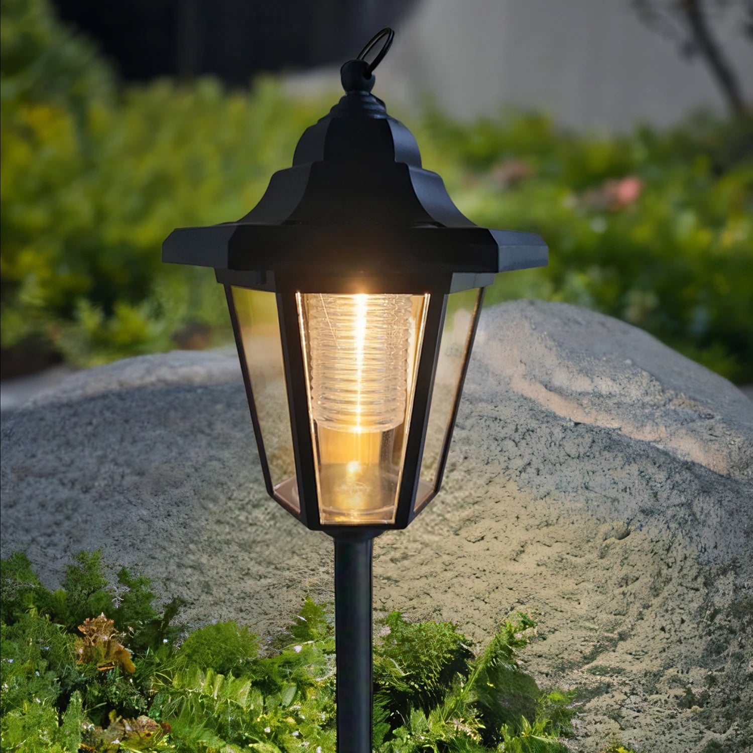 Lampe Solaire Hexagonale Exterieure chaud jardin