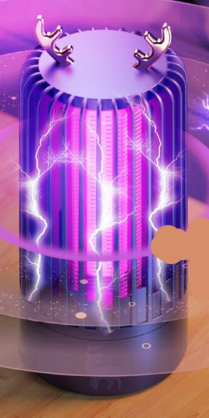 Lampe anti moustiques efficace MONTINIGRO avec design moderne et lumières LED violettes pour attirer et éliminer les moustiques