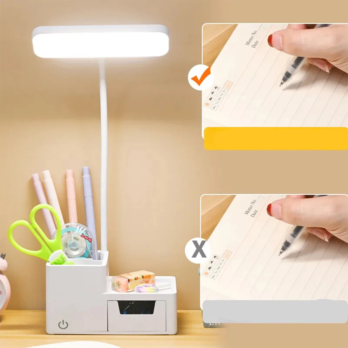 Lampe de bureau LED tactile 