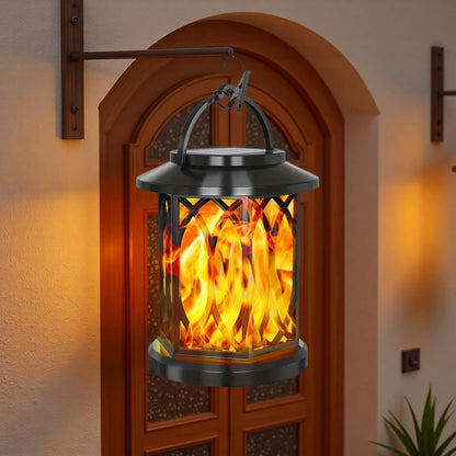 Lampe solaire extérieure effet flamme