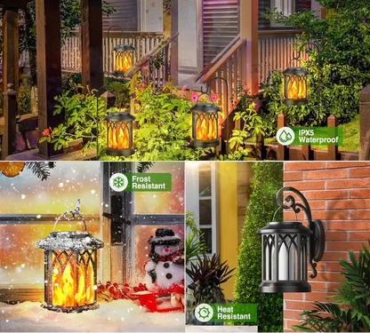 Lampe solaire extérieure effet jolie flamme