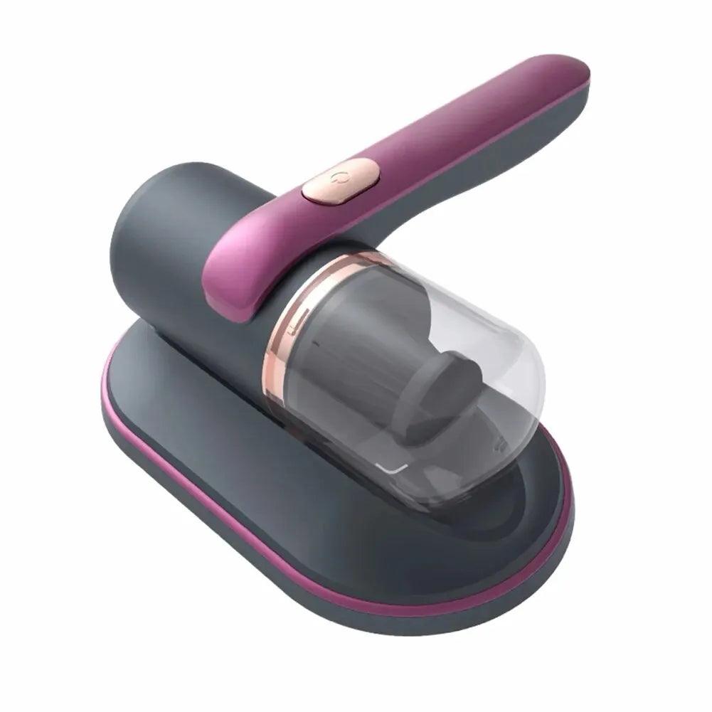 Mini aspirateur portable MINIASP, design élégant avec un récipient transparent pour un nettoyage pratique et efficace