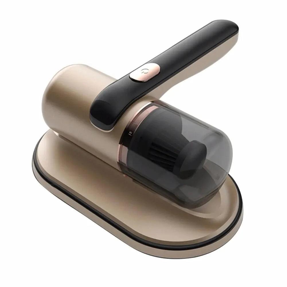 Mini aspirateur portable MINIASP en design élégant or et noir, idéal pour un nettoyage facile et pratique à la maison