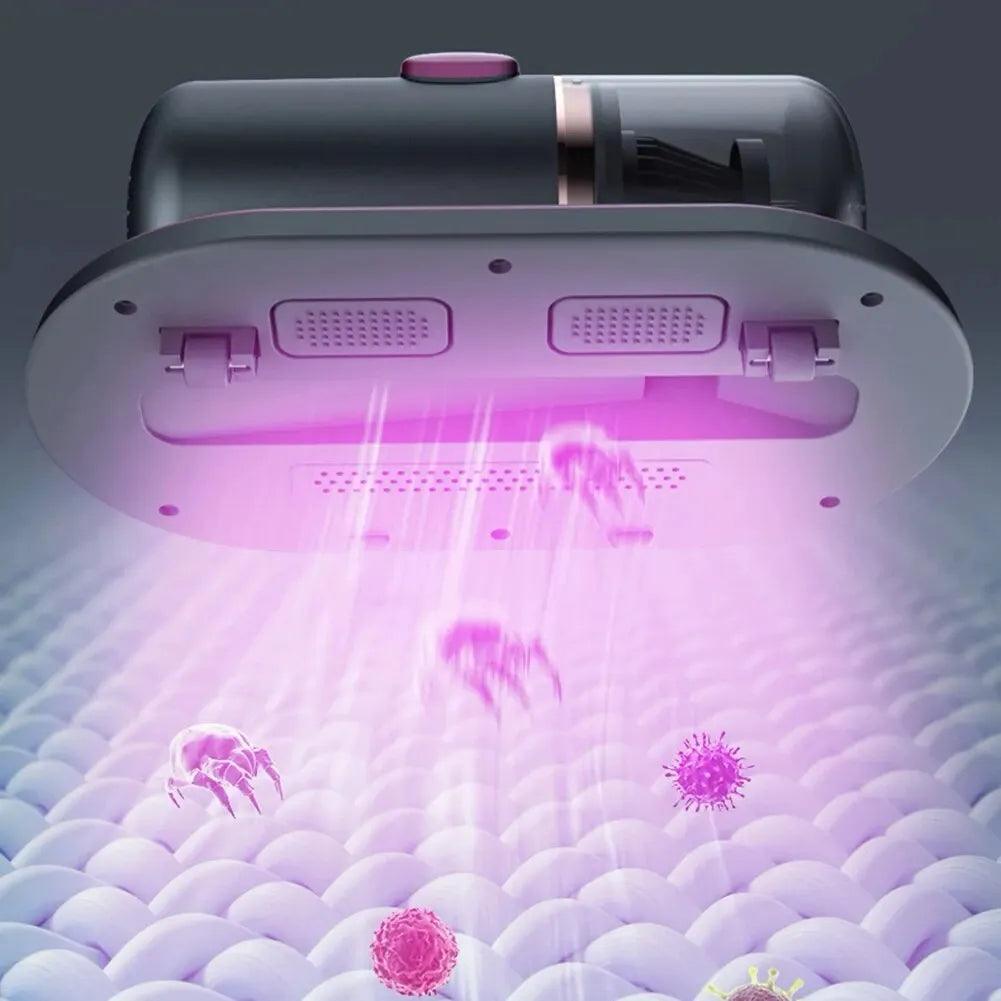 Mini aspirateur portable MINIASP avec technologie de purification, idéal pour un nettoyage rapide et efficace sur toutes surfaces