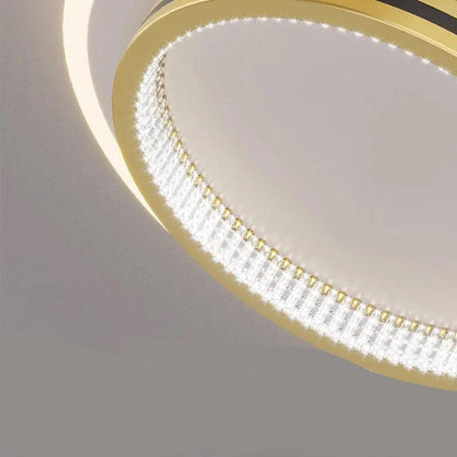 Plafonnier LED moderne en or avec un design élégant et un éclairage lumineux pour sublimer vos espaces