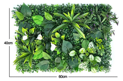 Plante artificielle murale verte 60x40cm, paysage, maison, jardin, Jungle, fausses plantes