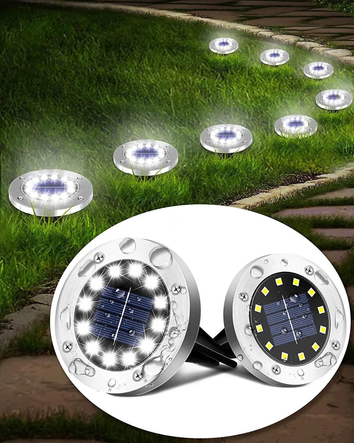Projecteur LED pour gazon avec 12 LED, parfait pour illuminer votre jardin avec style et efficacité